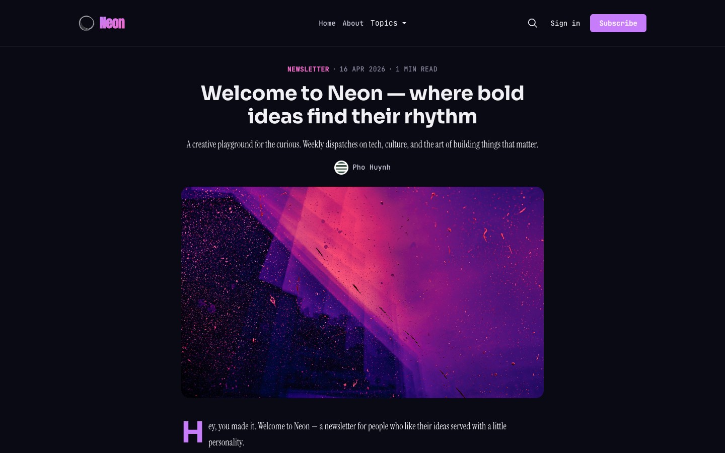 Neon theme screenshot 4