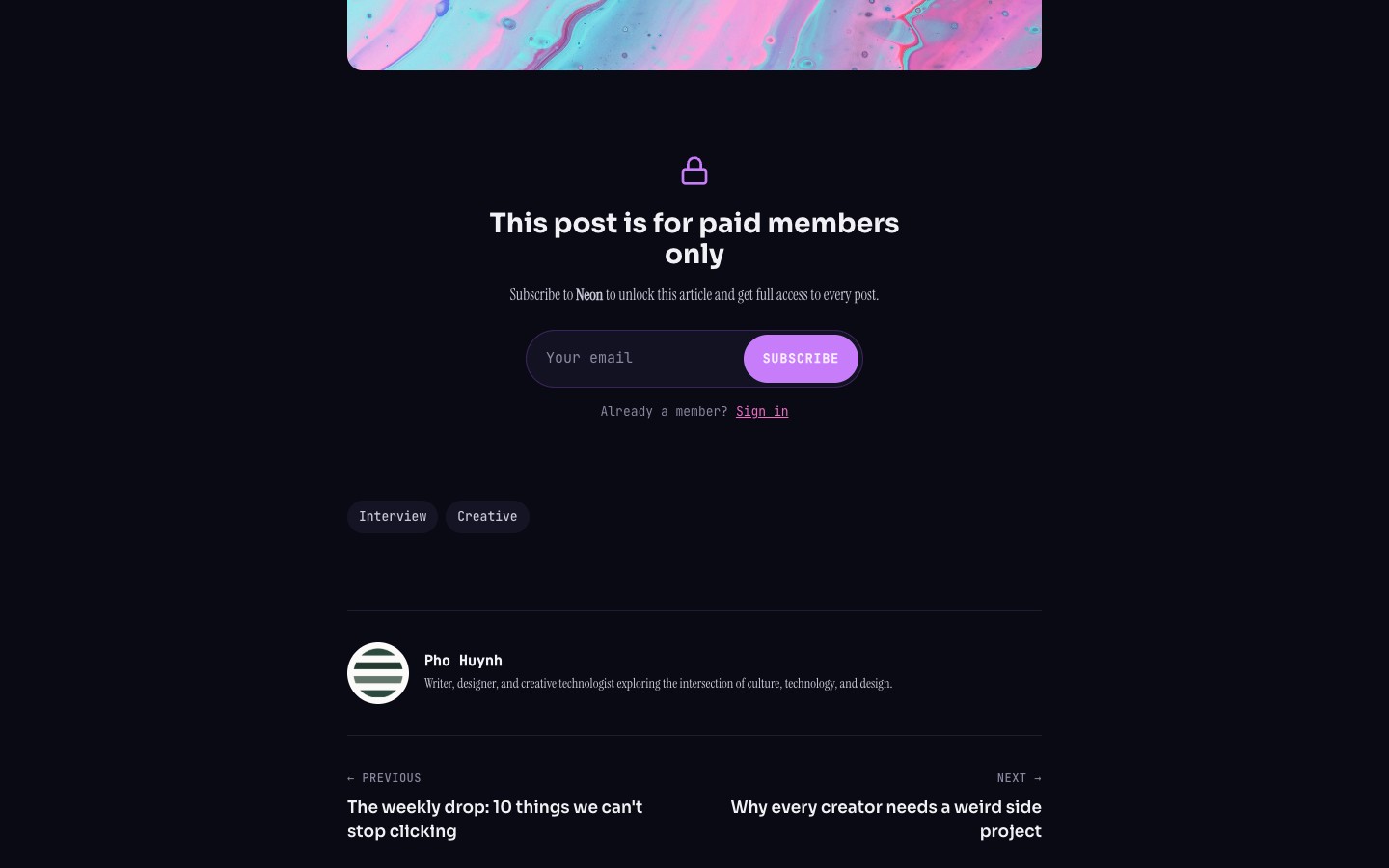 Neon theme screenshot 5