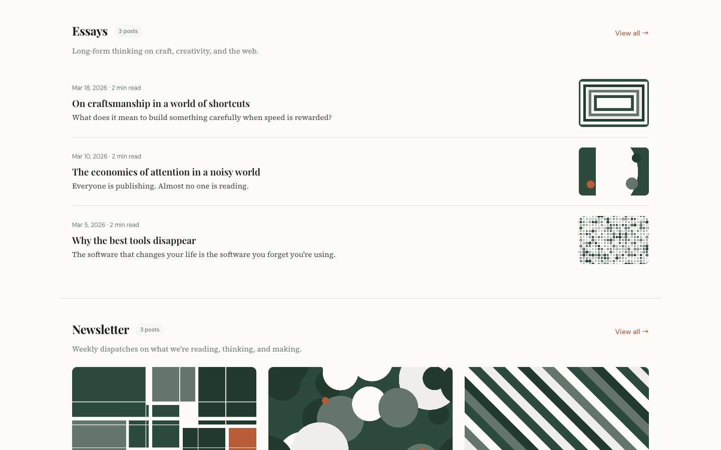 Vestige theme screenshot 2