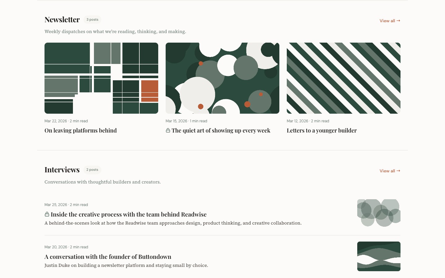 Vestige theme screenshot 3
